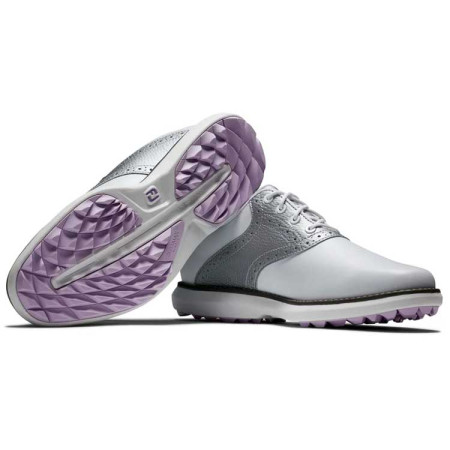 FOOTJOY - Chaussures de Golf Femme Traditions Blanc/Argent M 97990