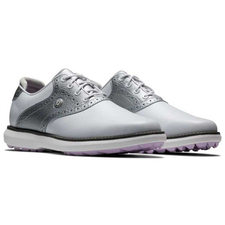 FOOTJOY - Chaussures de Golf Femme Traditions Blanc/Argent M 97990